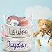 Personalized Baby Name Basket Custom Cotton Rope Diaper Caddy Nursery Organizer Stortage Bin