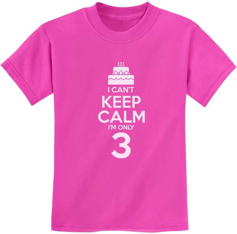 Tstars I Can't Keep Calm I'm 3 3rd Birthday Shirt Boy Girl Three Years Old Kids T-Shirt