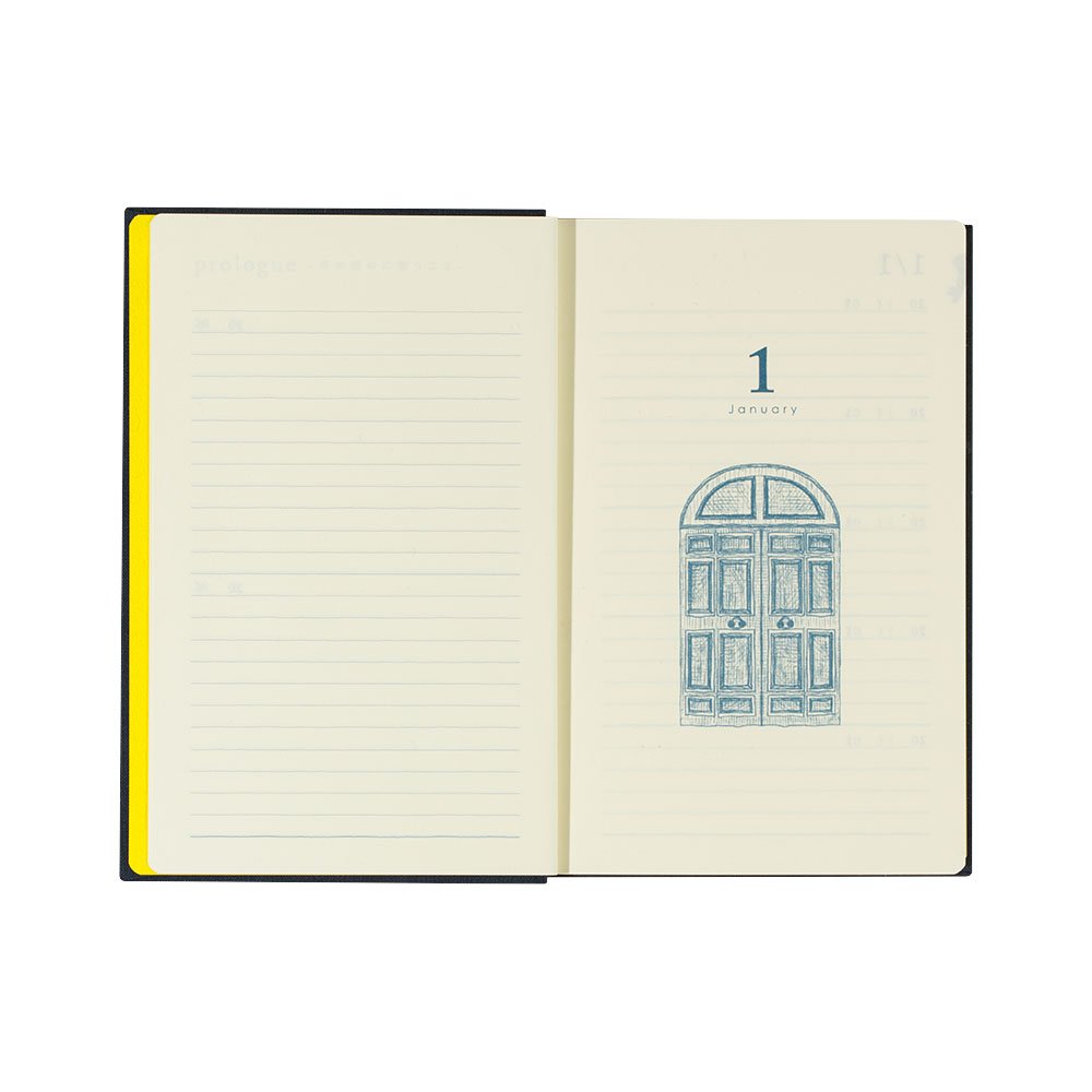 Design Phil green diary 10 years continuous use door navy blue 12397006