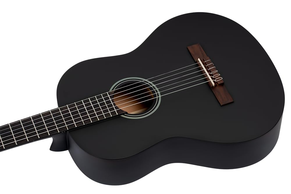 Ortega Guitars 4/4 Konzert Gitarre – Student Series – Fichte, Katalpa, Schwarz (RST5MBK)