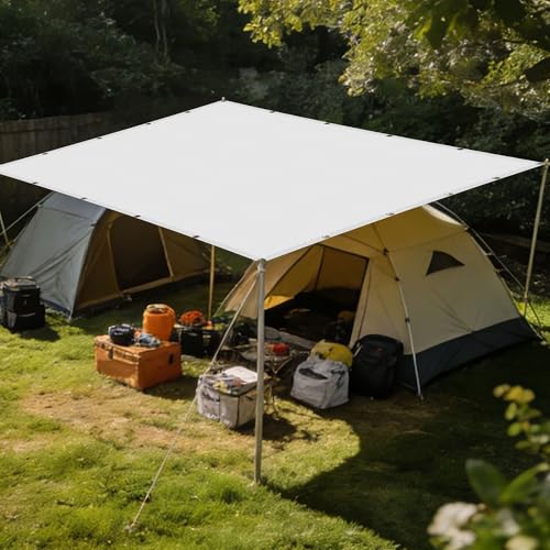 Voile d'ombrage blanc 2x2.5m pour protéger le patio de la pluie