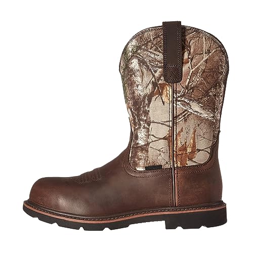 ADMLZQQ Cowboy Boots for Men Round Toe Embroideried Western Boots Traditional Country Boots Durable Work Boots4