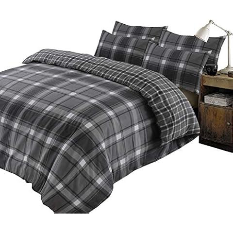 Dreamscene Aspen Tartan Check Bedding Set Cover
