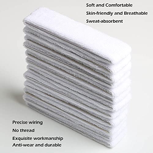 Image of Cotton Sweatband Headbands,Pack of 12,Elastic Stretchy Sport Terry Cloth Sweat Bands,Yoga Workout Fitness Exercise Basketball Headband