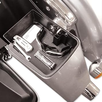 RICKRAK SADDLEBAG ORGANIZER TRAY FITS 2014-20 H-D FACTORY HARD BAGS Black, Right