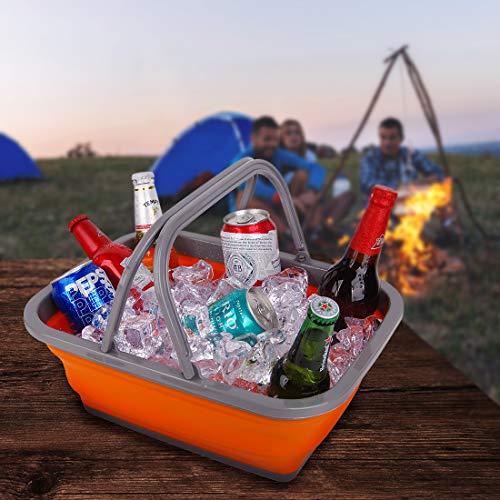 Plastic Tub With 2.25 Gal / 8.5L, Portable Sink, Collapsible Outdoor Sink For Washing Dishes, Camping And Hiking, Wash Basin For House #TOP6