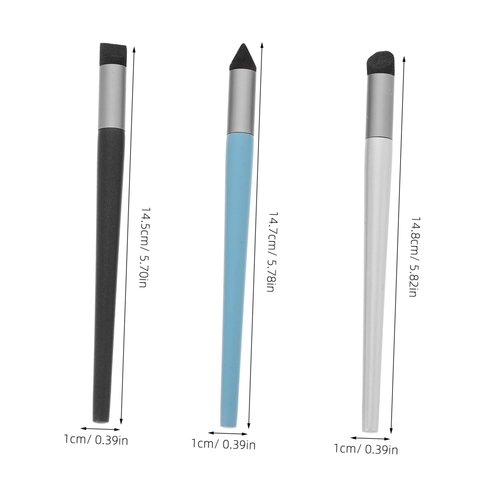 VILLCASE Artists' Essential 3 Pack Soft Pastel Blending Sponge Pens for Drawing Sketching Gentle Sponge Design for Smooth Color Transitions