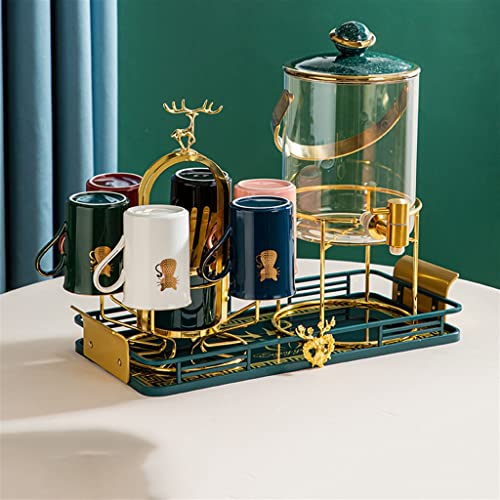 Set de Jarras de Vidrio con Grifo 6 Vasos
