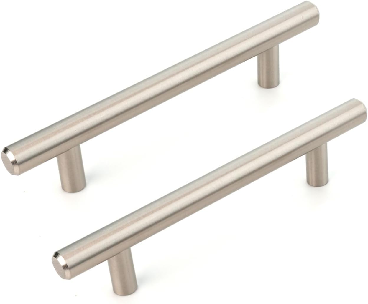 10 Pack 6'' Cabinet Pulls Brushed Nickel Stainless Steel Kitchen Cabinet Handles Dresser Drawer Pulls 4" Hole Center