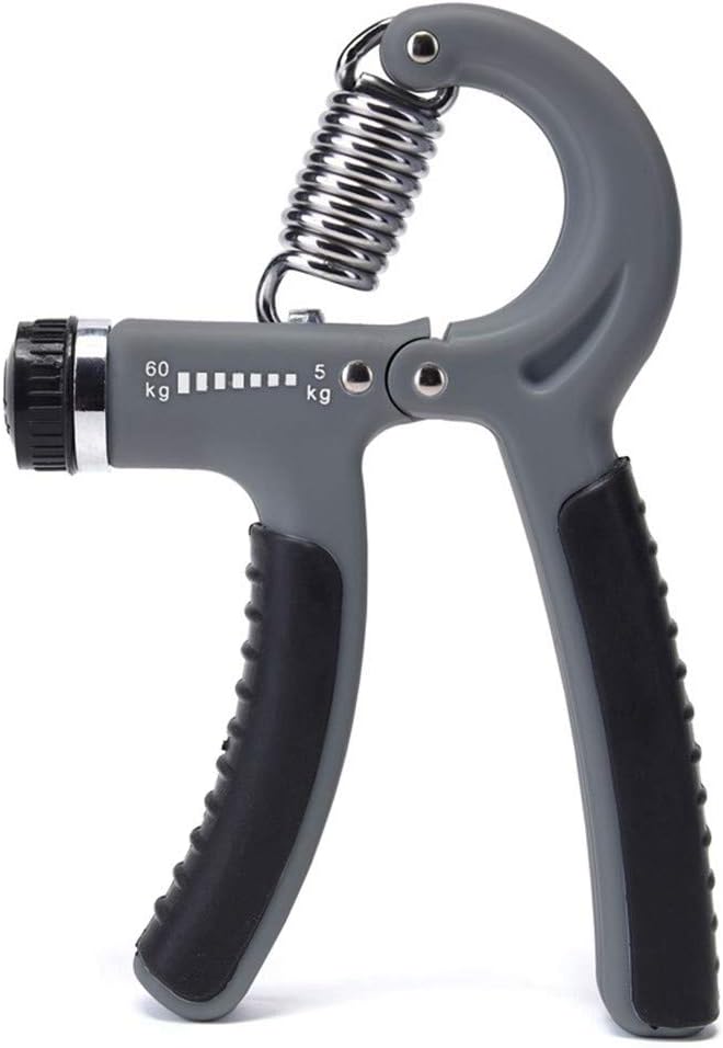 5-60Kg Adjustable Heavy Gripper Fitness Hand Exerciser Grip Wrist Training Increase Strength Spring Finger Pinch Carpal Expander Useful (Color : Gray)
