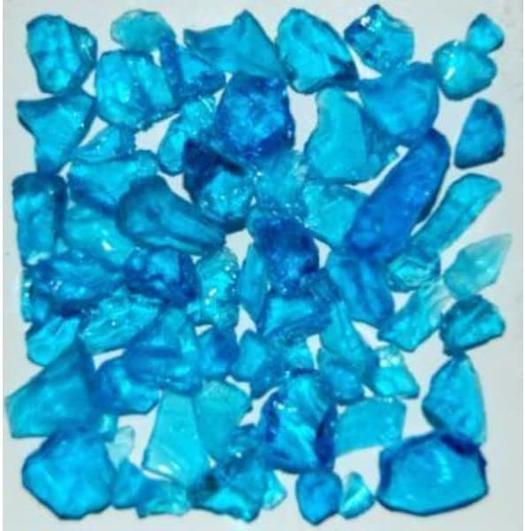 LTURQUOS-25 Recycled Chunky Glass Turquoise - Small - 0.25-0.5 in. - 25 lbs