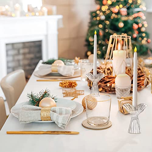 Angel Wing Candle Holder - Set Of 2 Glass Taper Holders, 4.75 Inch, Fits Standard Tapered Candlesticks, Christmas Decoration, Holiday Table Centerpiece Or Gift #TOP5