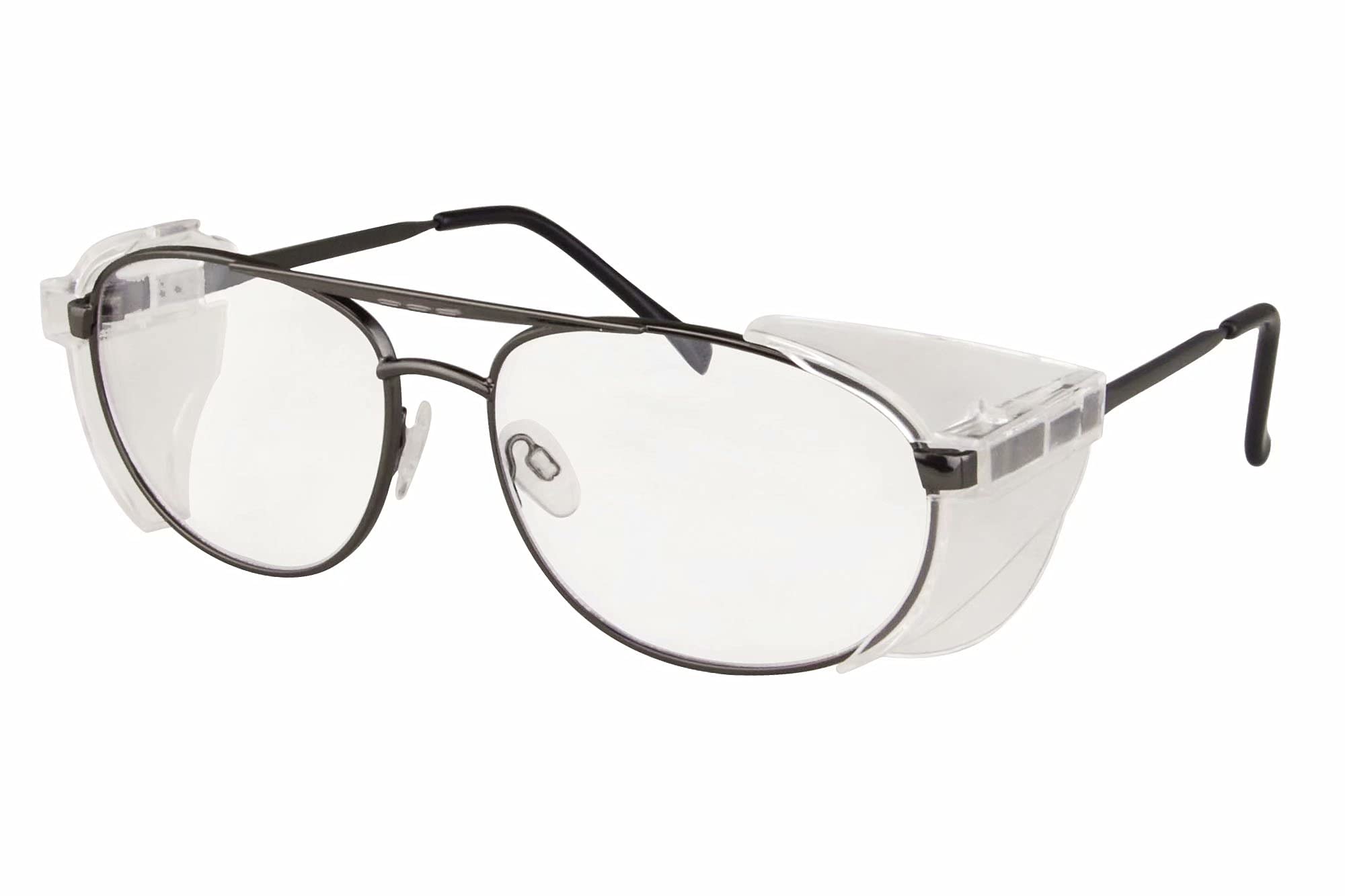 SHINU Metallbrille Herren Industriebrille Anti-Beschlag und Anti-Kratzer Brille, für Heimwerker, Labor, Schweißen, Schleifen, Radfahren, SF001 Gr. M, Pistole groß, anpassbarer Grad