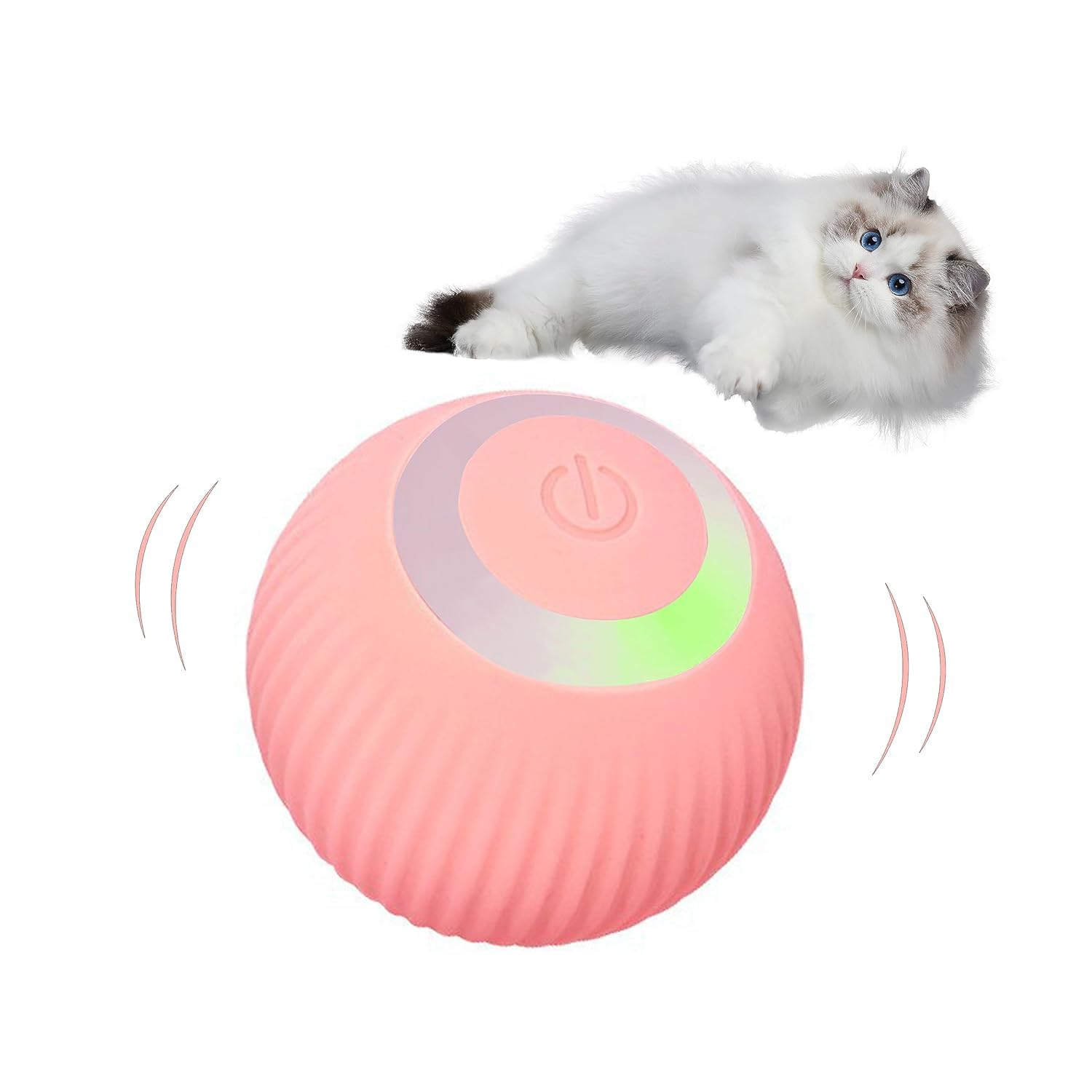 360° Cat Toys Ball with LED Lights, Pet Toy, Automatic Moving Rolling Teaser Ball for Indoor Cats, Silicone Cat Toy, Gifts (B0D6FX2G92) Amazon Price History, Amazon Price Tracker