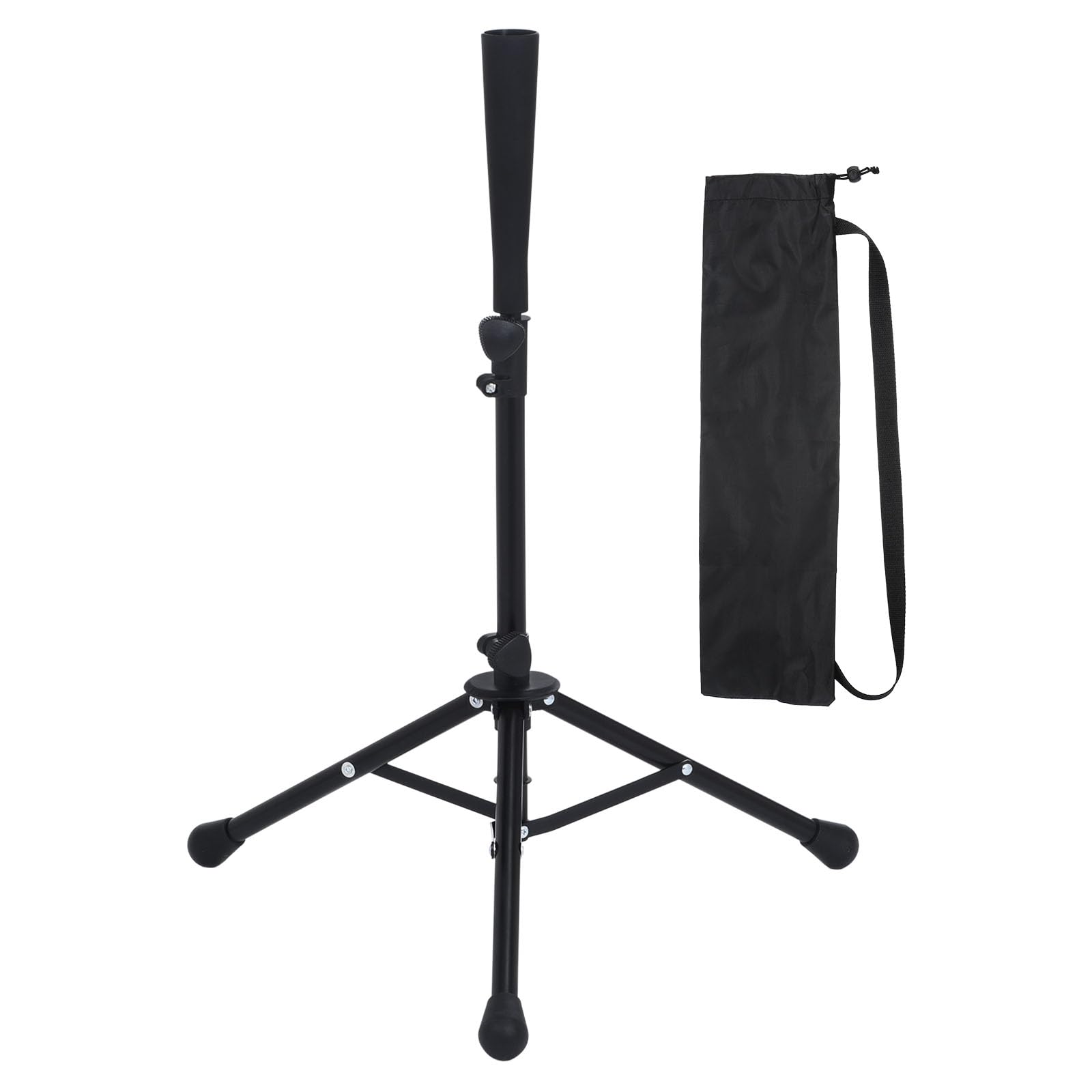 M METERXITY Baseball Batting Tee - Softball Tee Portable Tripod Stand Base, Collapsible & Adjustable Height with Carrying Bag, Apply to Hitting Training (Black)