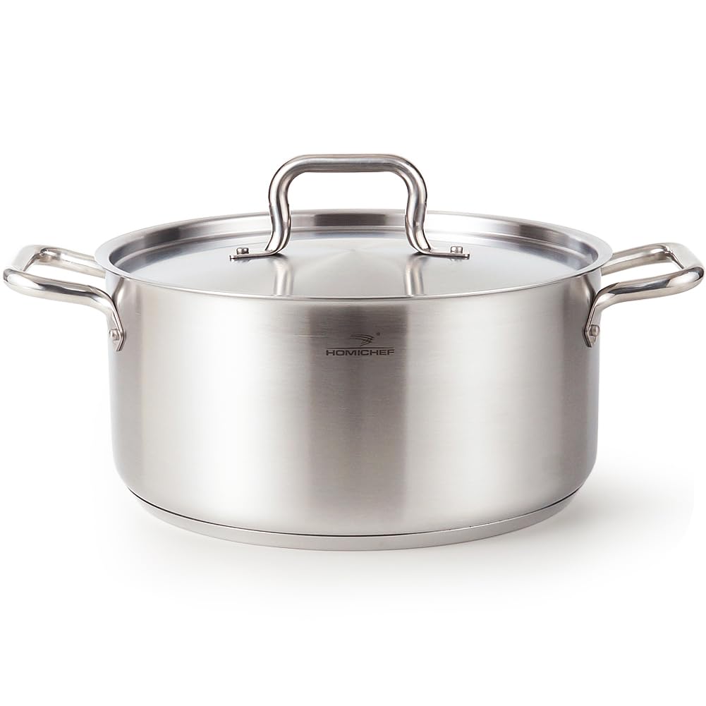 Poêle à braiser induction HOMICHEF 8L, la solution non toxique pour vos grands plats