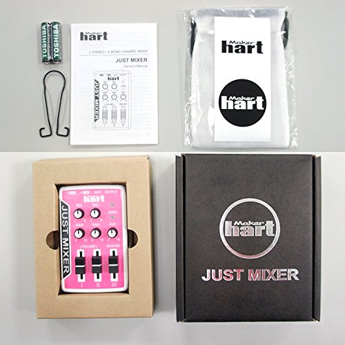 JUST MIXER Audio Mixer - Battery/USB Powered Portable Pocket Audio Mixer w/ 3 Stereo Channels (3.5mm) Plus On/Off Switch