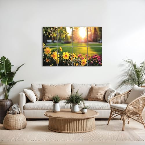 8 piezas Paneles Acústicos Decorativos Flor Atardecer 48"x72" Paneles de Pared Auto-adhesivos para Estudio de Grabación en Casa miniatura 5