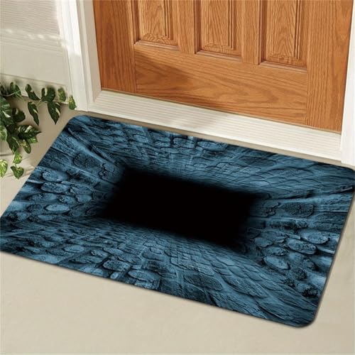 NEYTIIR Alfombra 3D, Suave, Antideslizante, para Puerta Delantera, para Baño, Ducha, Bañera, Fregadero, Inodoro, Entrada, Entrada, Felpudo Interior(03,50 * 80cm)