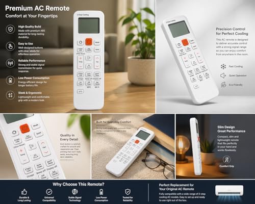 Image of Original Remote Control Compatible with Samsung ac Remote Control for Split Ac [AC-90A]