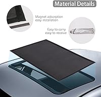 Vista 3 de ASUBHA Parasol magnético para techo solar de automóvil, malla transpirable, cubierta para techo corredizo de 25.6 x 39.4 pulgadas, bloqueador