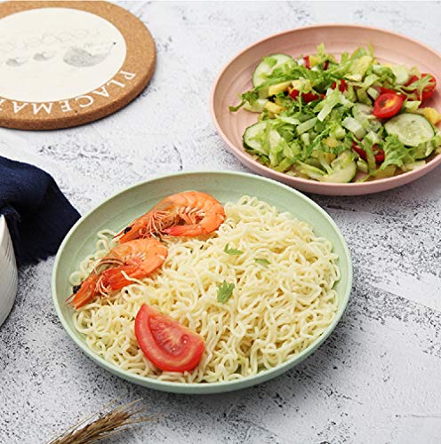 Set of 12 Unbreakable Dinnerware Set| Wheat Straw Dinnerware Sets| Alternative to Bamboo Dinnerware Sets| 4 Unbreakable Plates, 4 wheat straw bowls, 4 wheat straw plates