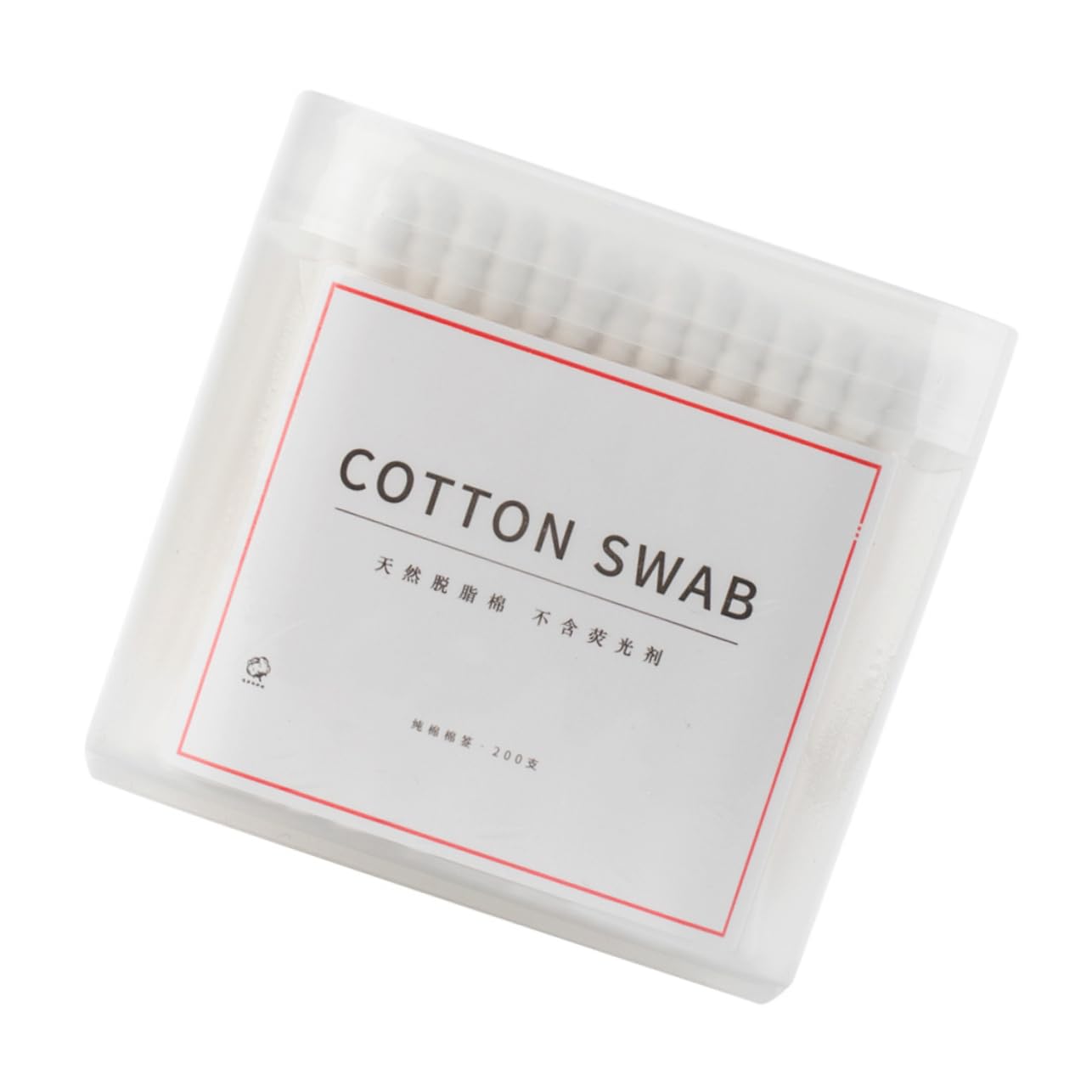 Beatifufu Cotton Swab Set 200pcs Double-Ended Swabs Ear Pick Makeup cotton Paper Stick White Safe for Daily Use