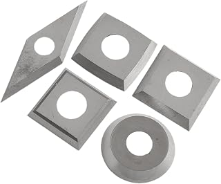 For Wood Lathe Turning Tools Carbide Cutter Inserts Set 5 Pieces With Multiple Shapes To Enhance Cutting