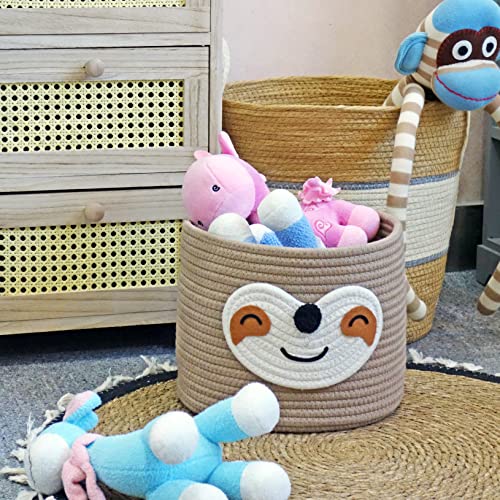 T&T Homewares Small Sloth Baskets For Baby Diaper Organizer, Nursery Storage, Nursery Room Decor, Kids Room Organizer, Pet Toy Storage #TOP3