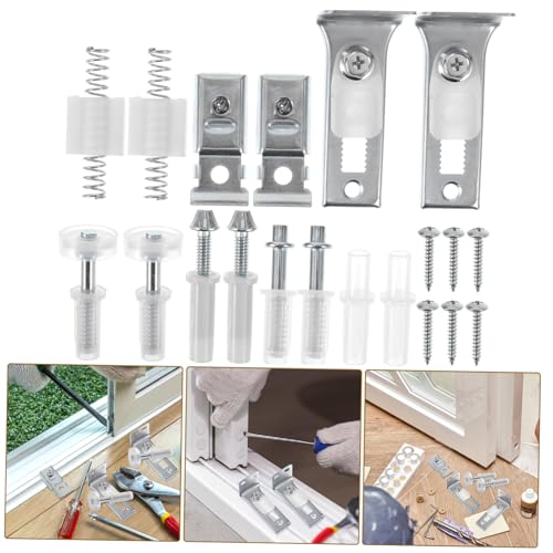 Kit de reparación de herrajes para puerta plegable de clóset con guías pivotantes y ruedas para puertas corredizas, piezas de repuesto duraderas miniatura 6