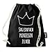 Hashtagstuff® Turnbeutel mit Sprüchen Designs auswählbar Kordel Schwarz Spruch Rucksack Jutebeutel Sportbeutel Gymbag Beutel Hipster 01 Prinzessin