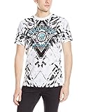 Southpole Men's High Definition Foil and Screen Print T-Shirt with Crystal Patterns