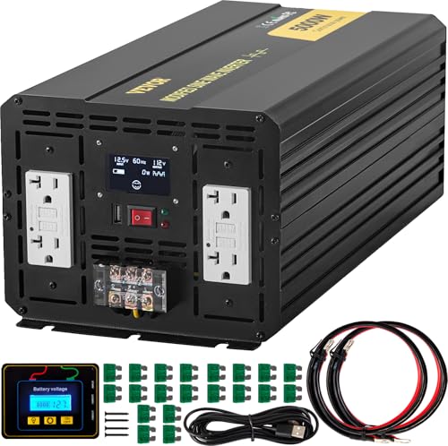Onduleur CC 12 V pour brancher vos appareils 110 V en camion grâce aux 5000 W VEVOR