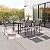 Flamaker Patio Dining Set 7 Piece Metal Frame Outdoor Furniture with 6 Textilene Chairs and Rectangular Table Family Kitchen Conversation Set for Backyard, Lawn (Grey)