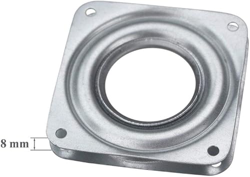 Miniatura 3 de 4 unidades de 3 pulgadas cuadrados Lazy Susan rodamientos de placa giratoria de acero galvanizado de 150 libras de capacidad