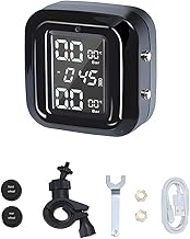CGEAMDY Motorcycle TPMS Tyre Pressure Monitoring System, Motorcycle Tyre Pressure Monitor, Temperature Real-Time Monitor for Motorcycle Two Wheels