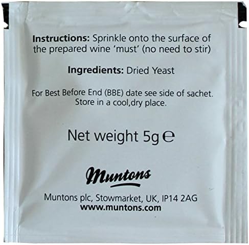 5x Gervin Wine Yeast GV2 No.2 Red Label 5g For Fruit, Berry & Red Wine 5-23L