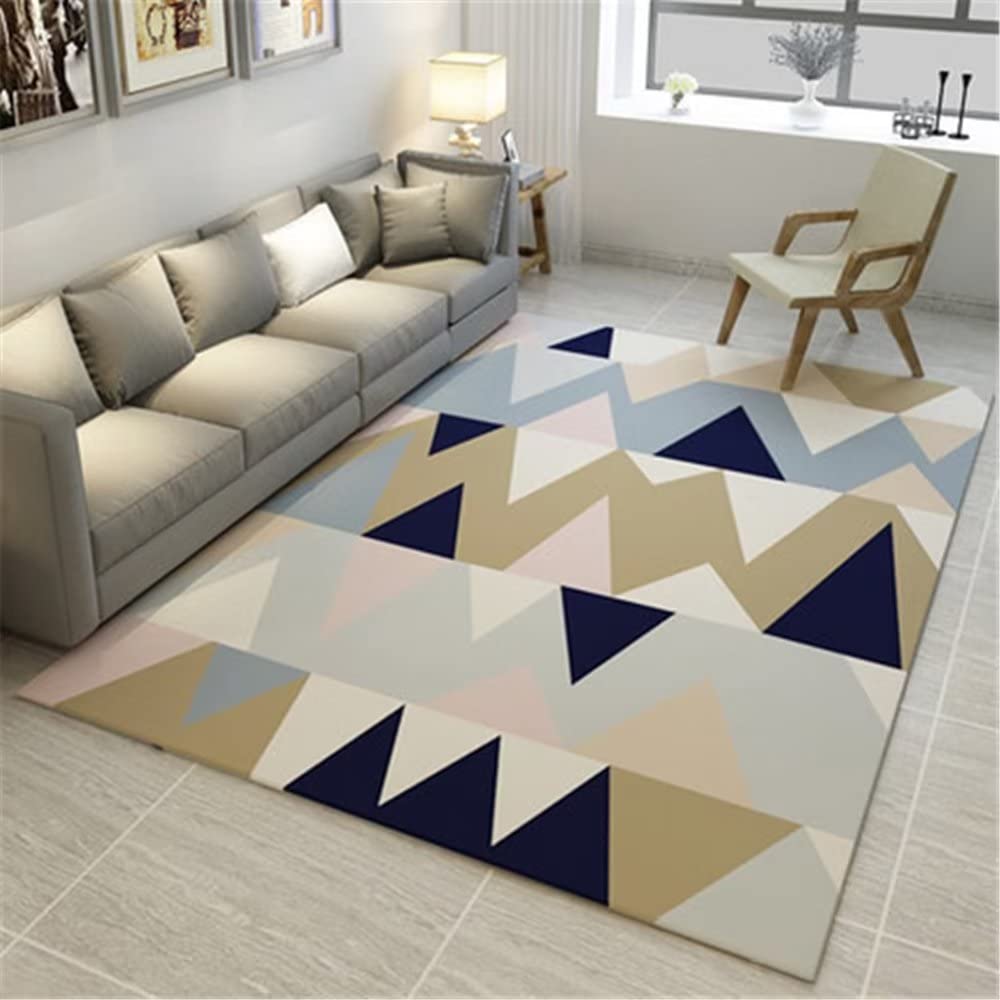 Tapis de jeu bébé bleu antidérapant et confortable pour le salon