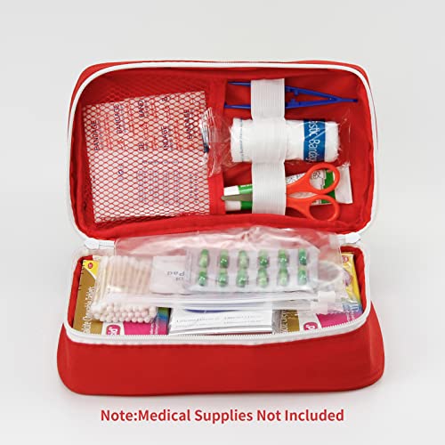 Image of TOPASION Portable Empty First Aid Kit Bag, Travel Medicine Pouch, Small Medical Bag (Blue)