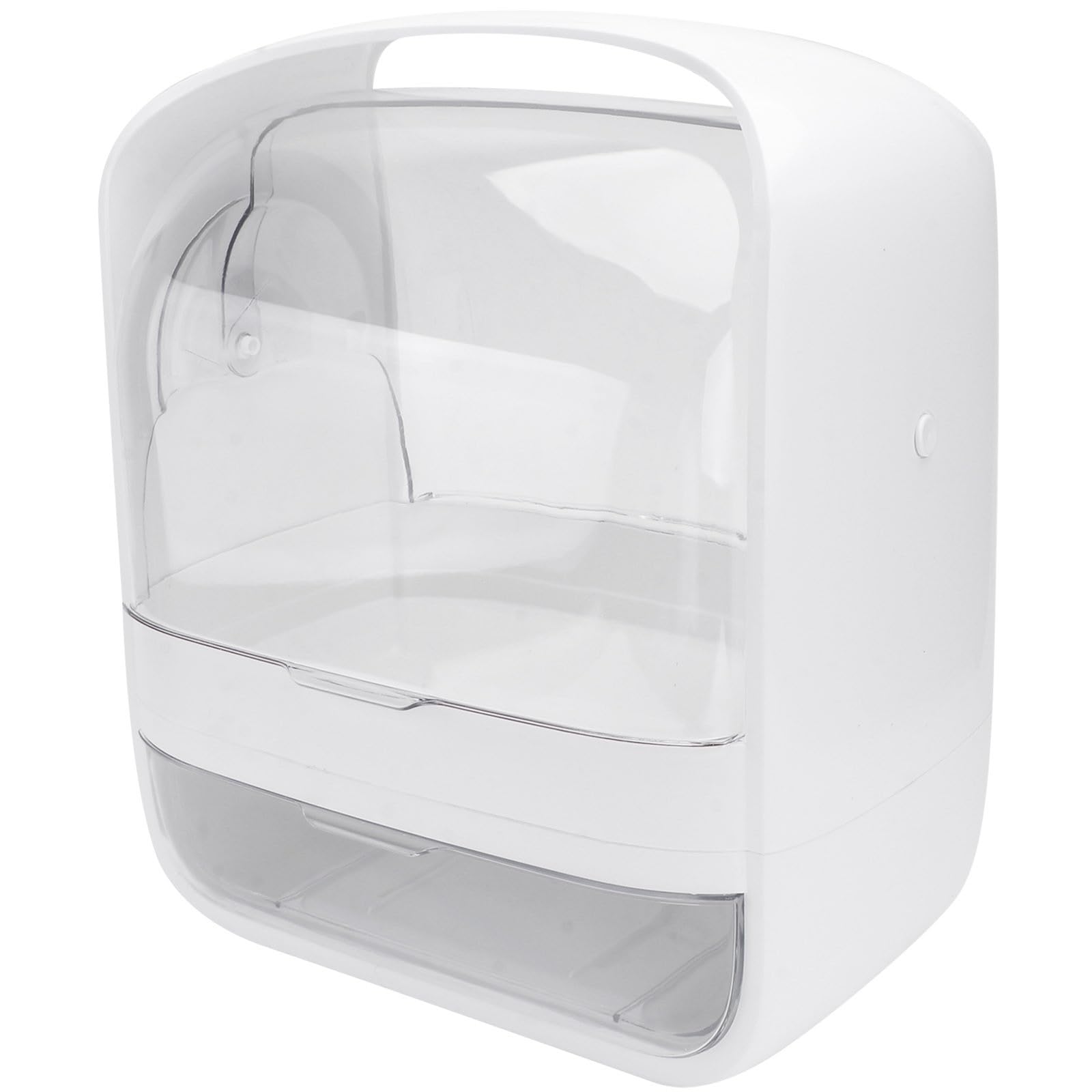 Scatola Porta Trucchi Organizer Cosmetico Piccolo in Plastica ABS Bianco