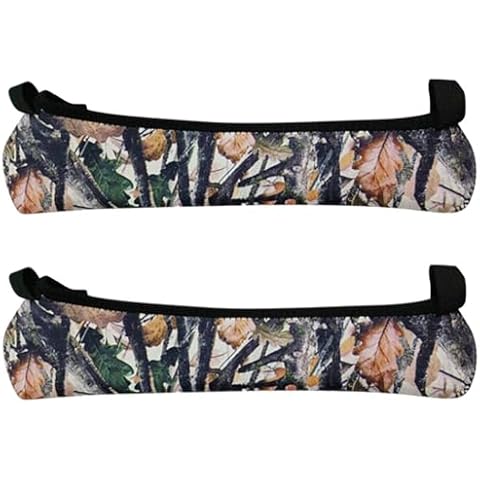 BAOZOON 2 Pack Waterproof Neoprene Rifle Scope Cover Case Riflescope Optic Protective Bag for Hunting Gun Scope Accessories (Leaf) Cover