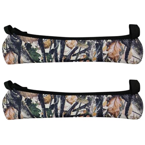 BAOZOON 2 Pack Waterproof Neoprene Rifle Scope Cover Case Riflescope Optic Protective Bag for Hunting Gun Scope Accessories (Leaf)