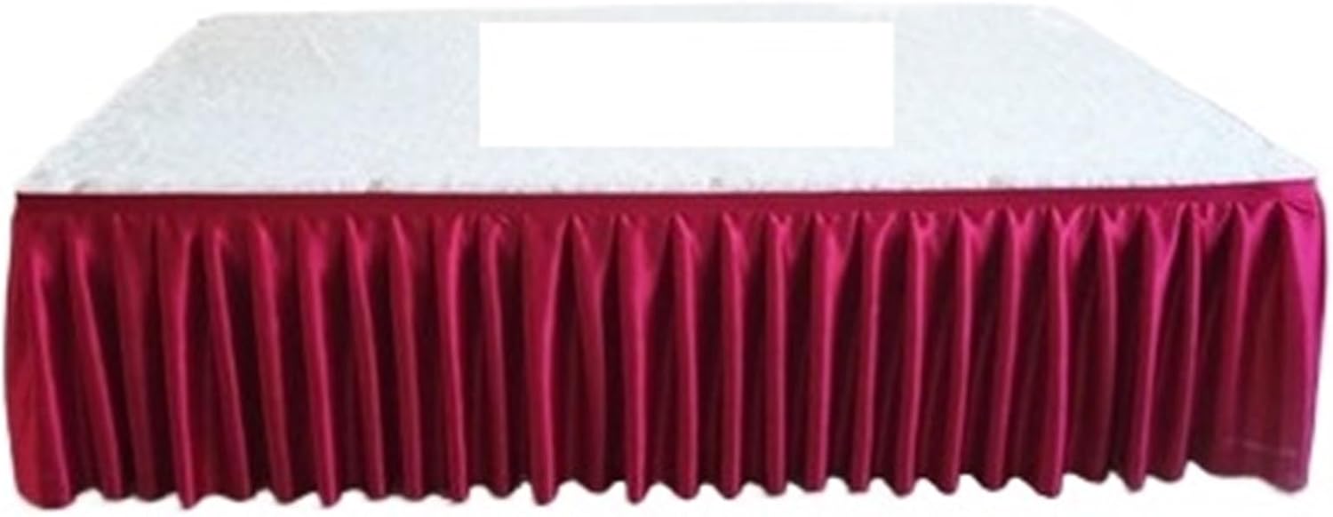 Table Skirt Chiffon Wedding Table Skirt Party Banquet Stage Table Skirt For Table Cloth Decoration(Color 4,H150cm x L300cm)