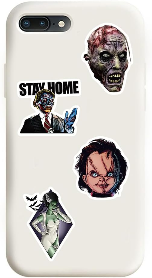 50 PCS Horror Stickers Pack, Supernatural Halloween Stickers, Waterproof Vinyl Horror Decals for Laptops Water Bottles Scrapbooks, Spooky Decor Gifts for Halloween (Horror Stickers 2) image 5