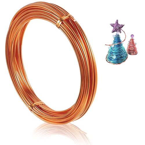 9 Gauge 3mm Copper Aluminum Craft Wire - 15m Bendable, Flexible for Jewellery, Floristry & Modelling