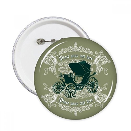 Badge bouton voiture vert foncé fleur cadeau original S