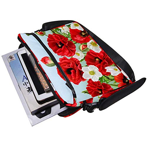 Housse sacoche ordinateur 14 15,4 pouces à fleurs coquelicot - 5