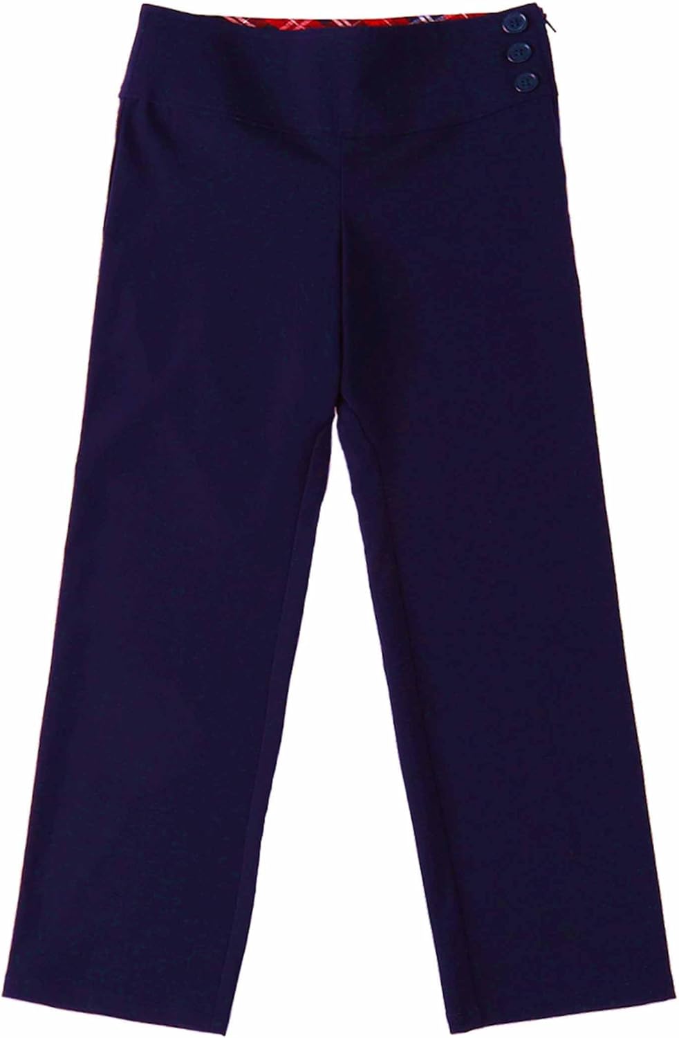 Bienzoe Girls School Uniform Adjustable Waist Straight Pant