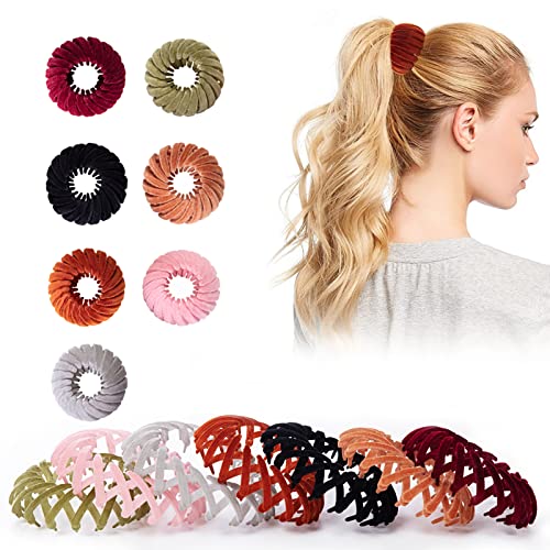Birds Nest Hair Clip for Thin Hair, Lazy Birds Nest Plate Hairpin, Fashion Expandable Ponytail Hairpin Curling Iron Bun