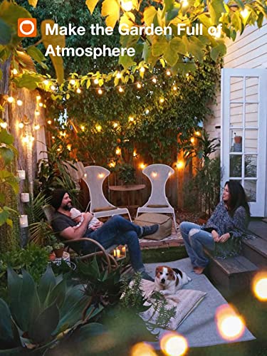 Addlon 54(48+6) Ft Solar String Lights Outdoor Waterproof With Usb Port & Remote Control Solar Patio Lights Long Last For 20+Hrs Dimmable Solar Power Led Bulbs For Porch Garden Market Bistro #TOP6